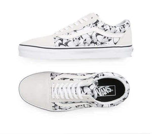 VANS | OLD SKOOL (BUTTERFLY) TRUE WHITE | BLACK - khanhdev-1