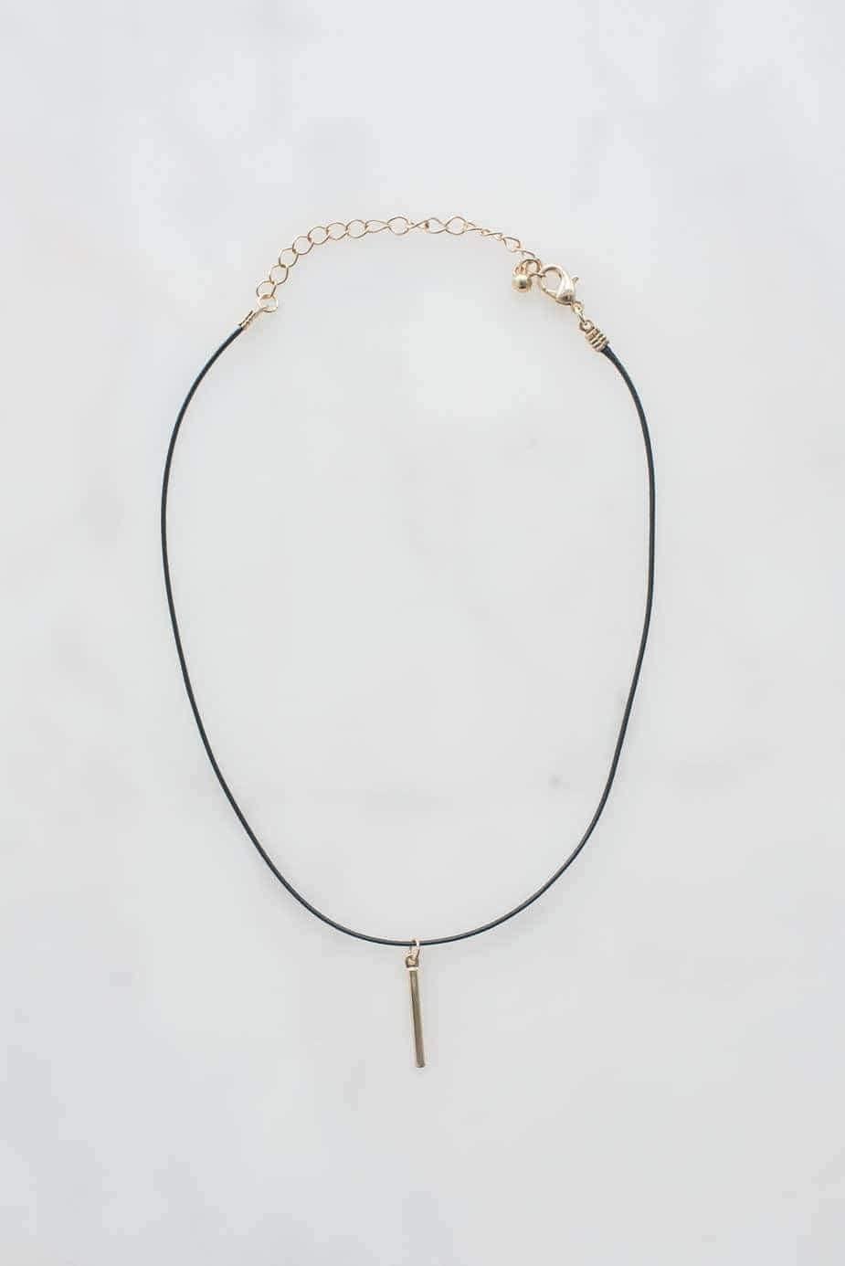 Choker with Gold Pendant - khanhdev-1